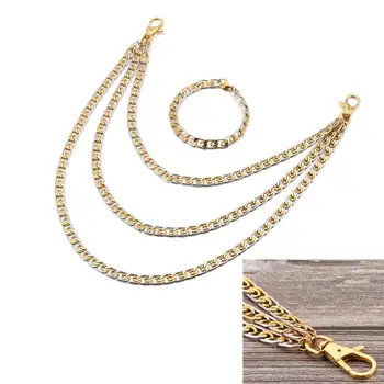 

8mm Width S Gold Stainless Steel Chain Belts Custom Jewelry