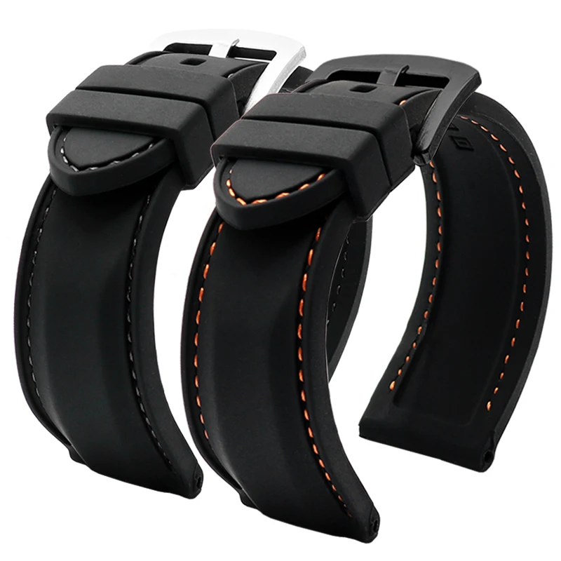 New Waterproof Silicone Sports Band for hua-wei Sam-sung watchband 20mm 22mm rubber strap Mido- C-itizen T-issot Accessories | Наручные