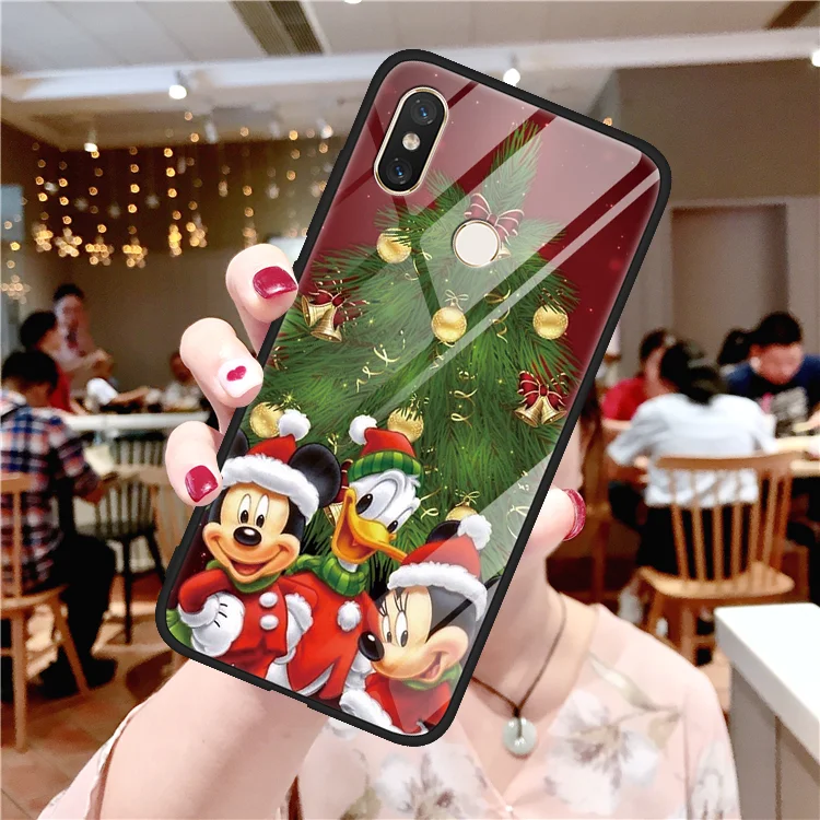 sdmnqtly Милые рождественские чехлы из закаленного стекла для Xiaomi mi Red mi S2 Note 7 5 6 K20 Pro CC9e CC9 8 9 SE Lite Explorer A2 6X 7A - Цвет: sdmnqtly