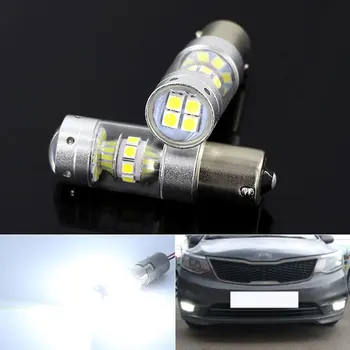 

2pcs White 6000k Canbus No Error 1156 P21W BA15S LED Bulb for Kia Rio 3 4 2015 2016 2017 2018 LED Daytime Running Lights DRL