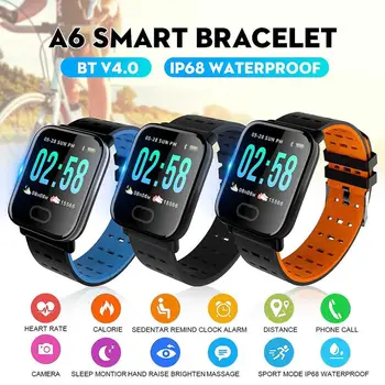 

A6 Smart Watch Men Bracelet Blood Pressure Smart Band Heart Rate Monitor Sport Fitness Tracker Wristband For iPhone Samsung 2020