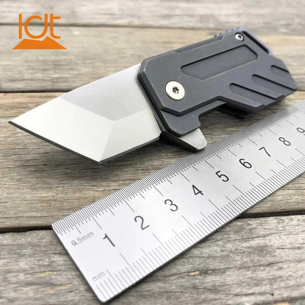 Blue handle LDT большой Bean подшипник кемпинг нож S35VN лезвие титановая ручка наружные складывающиеся ножи пакет нож Охота выживания EDC инструменты - Color: Blue handle