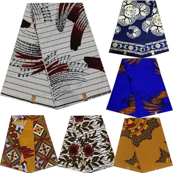 

Africa Ankara Printing Wax Patchwork Fabric 100% Cotton Real Cloth Loincloth Sewing Dress Crafts DIY Material Tissu Top Quality