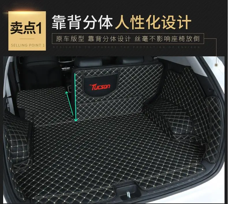 Car accessories Car interior fully enclosed trunk luggage trunk mat For Hyundai Tucson Car styling