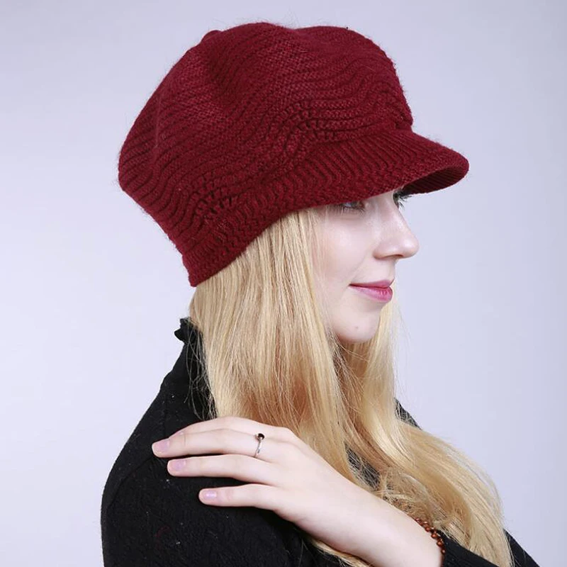 GAOKE, зимние шапки для женщин, Skullies Beanies, шапки ручной работы, новинка, женская шапка, вязаная шапка цвета хаки