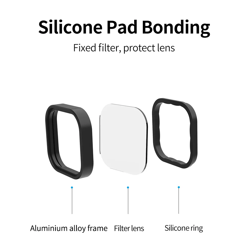 Camera Lens Filter TELESIN ND8 ND16 ND32 CPL Lens Filter Set Aluminium Alloy Frame for GoPro 12 GoPro Hero 11 10 9 Black Action Camera ND CPL Lens