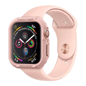 

Rugged Armor watch case for Apple Watch 2 3 4 5 iwatch band 44mm 40mm 42mm Tpu soft Shockproof Protective cover Accessories