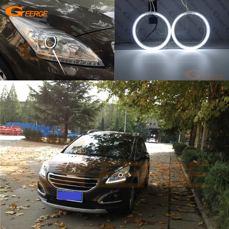 Для Peugeot 3008 I 2013 2014 2015 2016 проектор фары отличные ультра яркие CCFL ангельские глазки