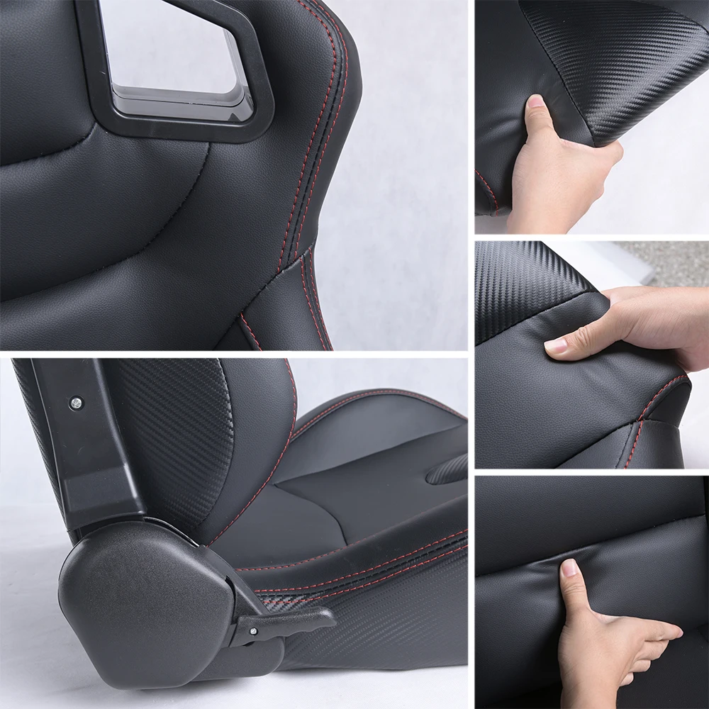 R EP Universal Racing Seat Voor Tuning Sport Auto Simulator Kuipstoelen  Verstelbare Black Pvc Lederen XH 1041 BK|Seats, Benches \u0026 Accessoires| -  AliExpress
