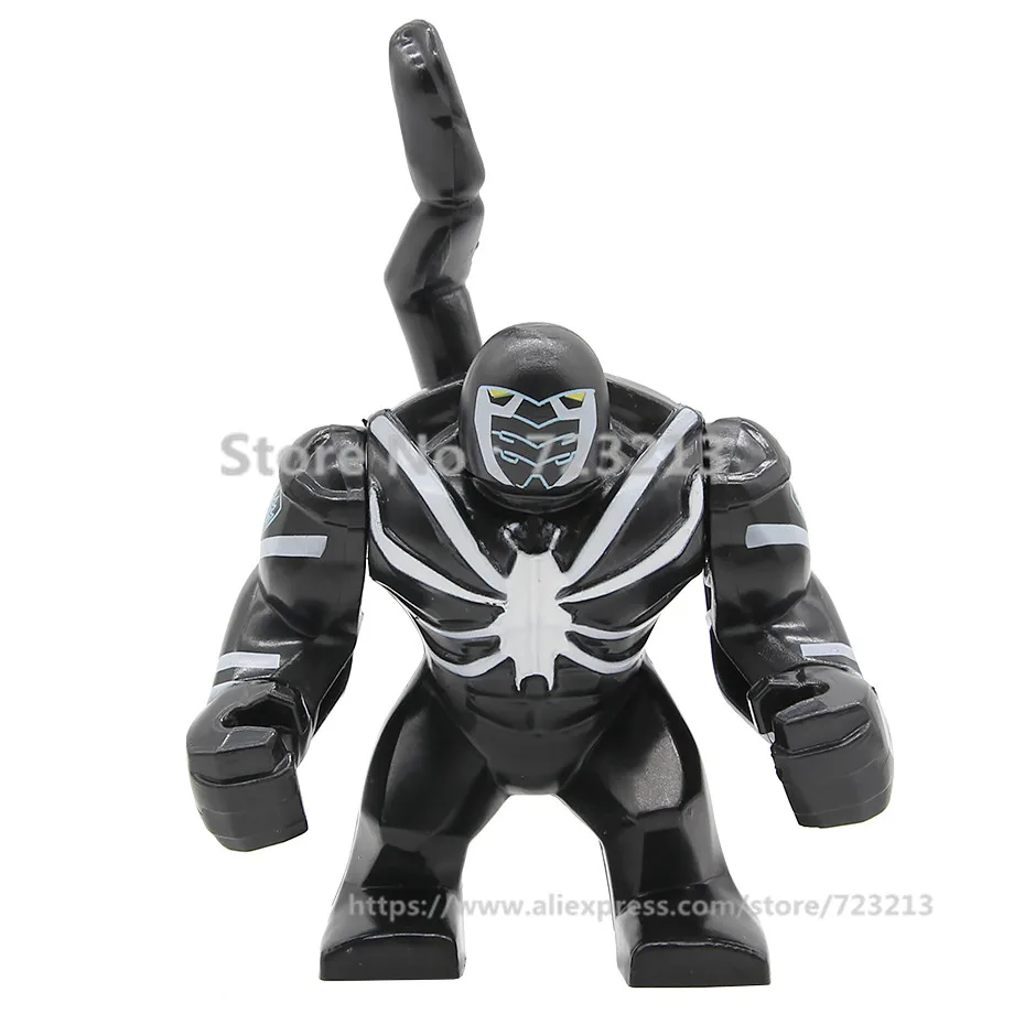 Одиночная Venom 7 см Анти-Веном Carnage Росомаха Marvel супергерой из фильмов строительные блоки кирпичи модель игрушки для детей - Цвет: PG1816