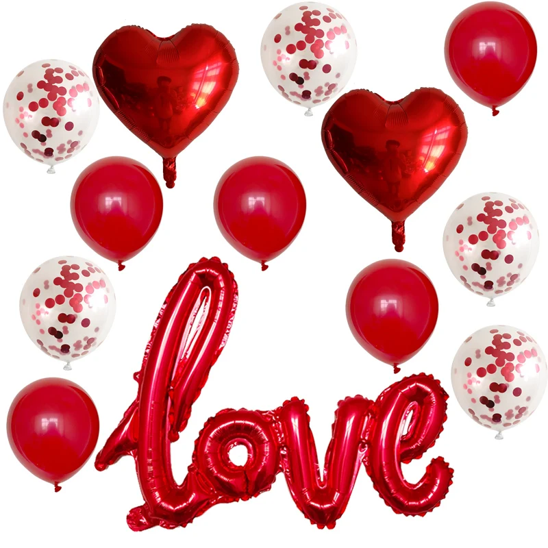 Ssyihao 20 1 I Love You Balloons and Heart Shaped Balloons Kit Valentines Day Decorations for Party Valentines Day Balloons Foil Mylar Valentines Surprise Party Supplies 2