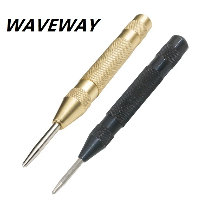 5 Inch Automatic Center Pin Punch Spring Loaded Marking Starting Holes Tool High Speed Steel Punch Dot Punch