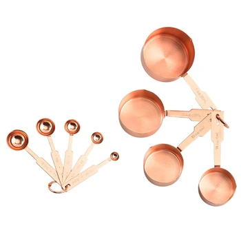 

4/5/9pcs Stainless Steel Measuring Spoons Cups Set Baking Tea Coffee Scoop Tool