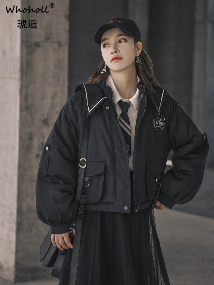 

Sen Woman Tribe Oversize Cotton Loose Winter Loose Coat Cotton-padded Clothes Suit-dress Winter Clothes 2019