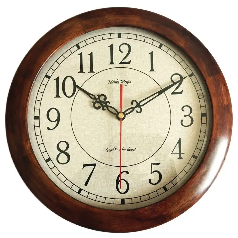 Japanese Style Wall Clock Vintage Wood Clock Mechanism Wall Watches Home Decor Bedroom Silent Living Room Duvar Saati Gift FZ569