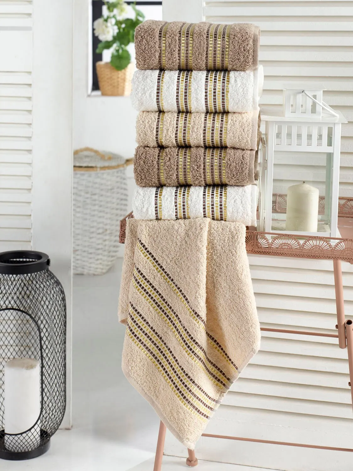 Cottony Towels Set Soft Square Mix Face Bath Towel Cotton 50x85cm Large Spa For Adults Kids 6 Adet Turkish Quality |