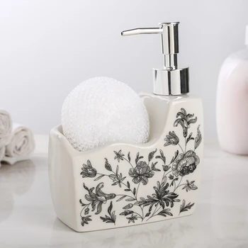 

Detergent dispenser with sponge holder "Flowers"