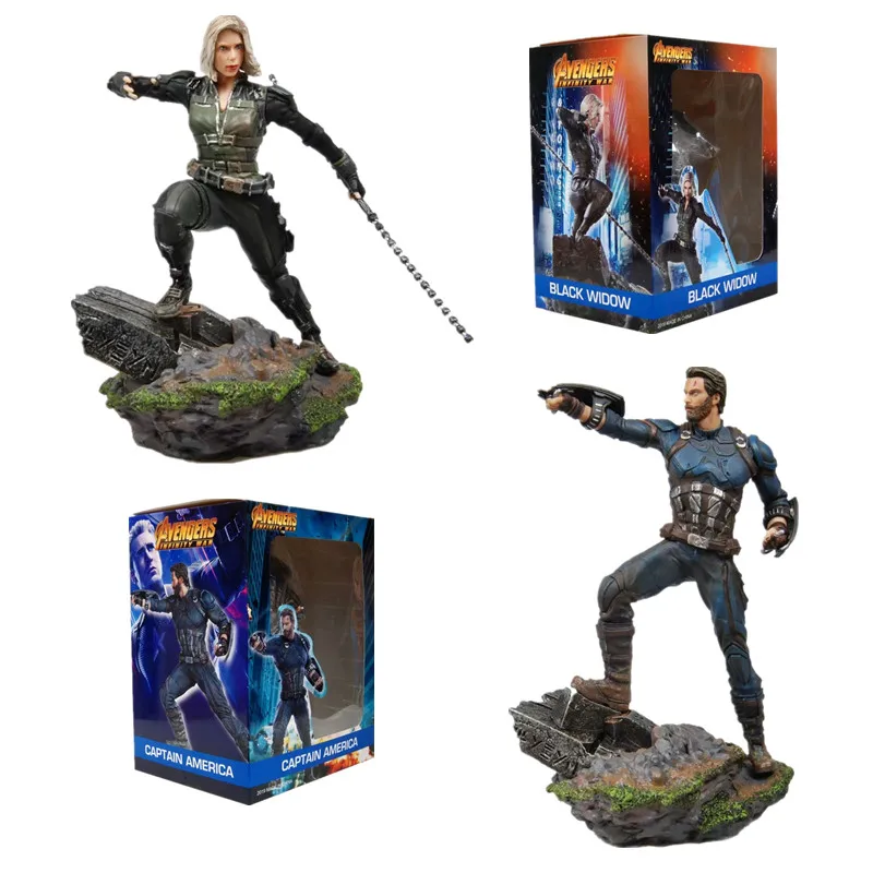 Avengers4 Infinity War Statue Black Widow Captain America Figure Collection Toy Gifts 18CM | Игрушки и хобби