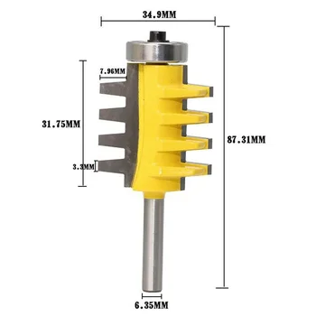 

3-teiliger Fräser die Holzbearbeitung Router Bits Einsteckschneider (3-Zahn
