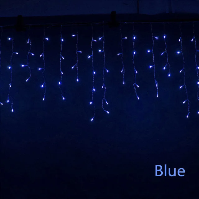 Blue Рождественские огни Новое поступление на год светодиодный гирлянды на окне 3,5 м падения 0,4-0,6 м гирлянды для уличного гирлянды Новогоднее украшение - Испускаемый цвет: Blue