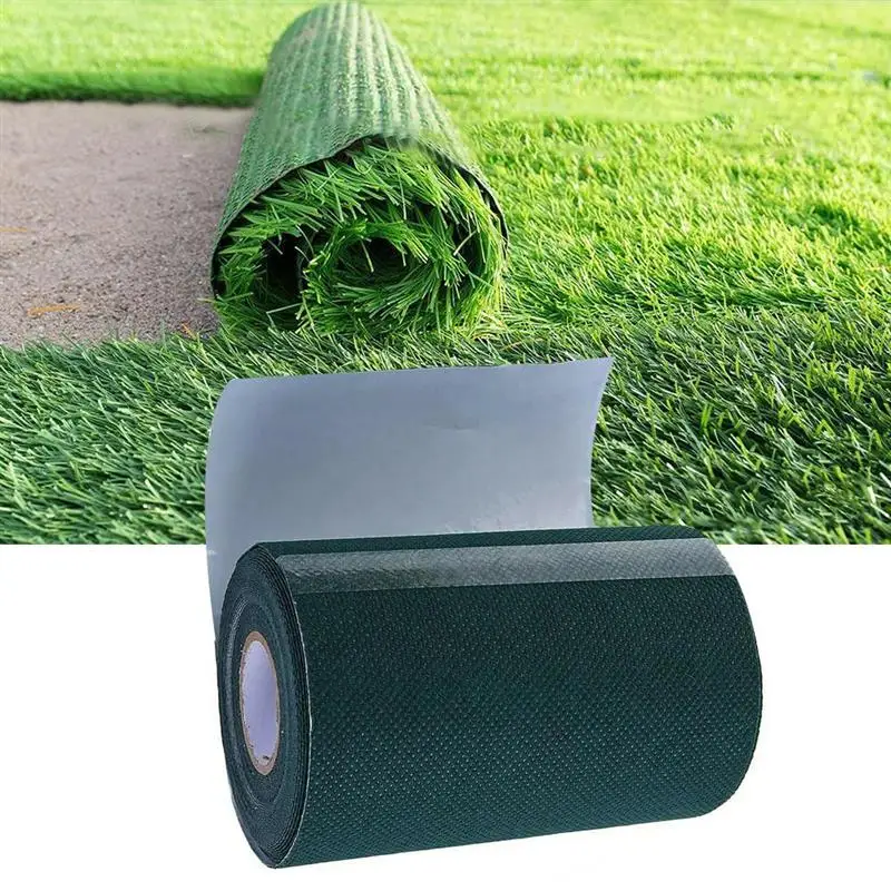

Garden Self Adhesive Artificial Grass Seaming Tape For Jointing Fixing Lawn Mat Rug Weatherproof Artificial Turf Join Green Tape