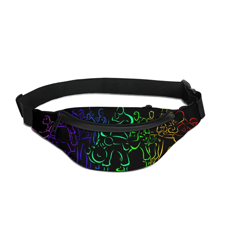 

Custom Waist Bags Men Multiple Color Lines Fanny Pack Sac Bananne Homme Wallet Bag Waist Packs Man Chest Rig Bag Drop shipping