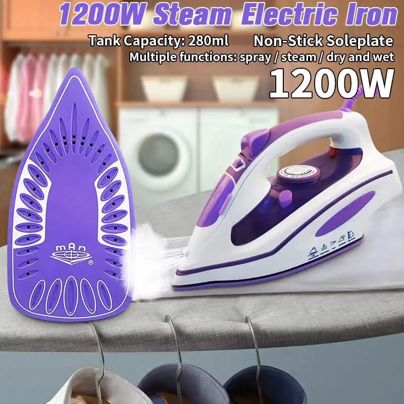 120V 1200W Electric Steam Iron Clothes Irons Travel Electric Press Garment Small Portable Household Ironing Clothes Machine