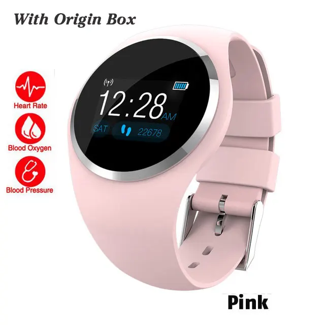 pink Bluetooth леди Смарт часы модные женские монитор сердечного ритма фитнес-трекер Smartwatch Приложение Поддержка для Android IOS pk Q8 Q9 - Цвет: pink