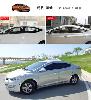 

ABS Chrome Window Visor Vent Shades Sun Rain Guard accessories for Hyundai Elantra SONATA 9 2012-2016 2015 - 2019 car styling