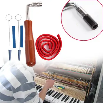 

6pcs Piano Tuning Kit Lever Wrench Hammer Mute Temperament Strip DIY Tools Set