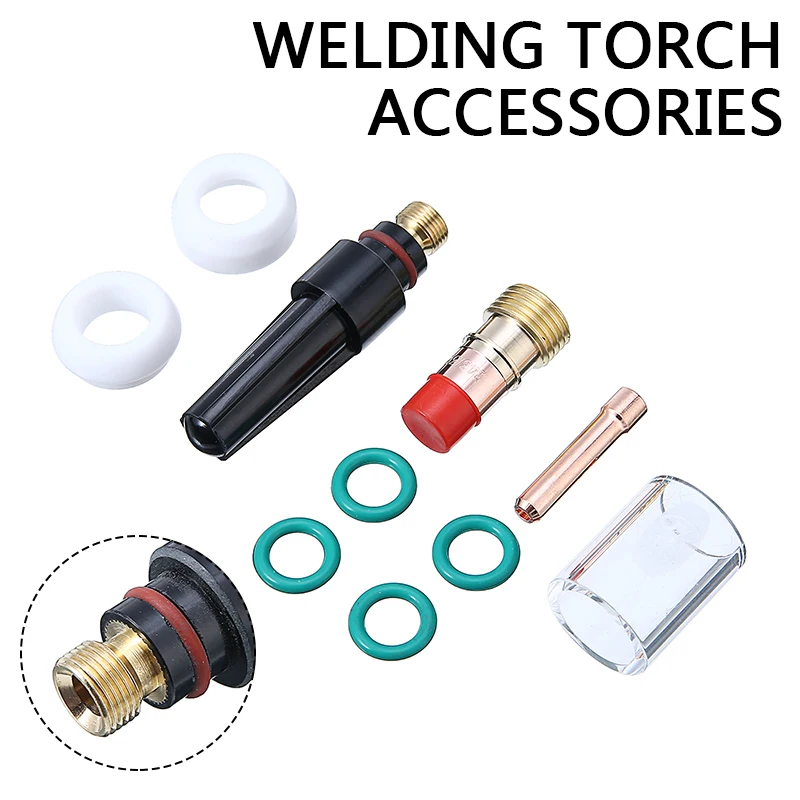 10pcs New Durable TIG Welding Stubby Gas Lens Cup Kit For WP-17/18/26 3/32