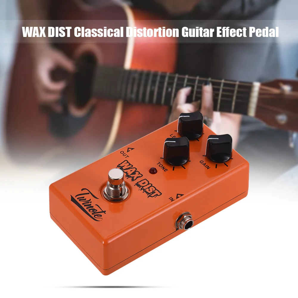 

Twinote WAX DIST Guitar Pedal Classical Distortion Guitar Effect Pedal British Style Full Metal Shell with True Bypass
