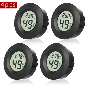 

4Pcs/set DC 1.5V LCD Mini Digital Hygrometer Thermometer Humidity Moisture Meter Indoor Tool Part Supplies