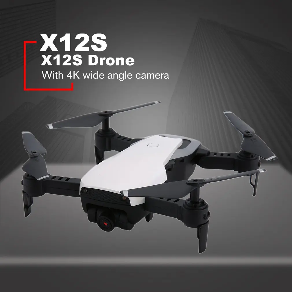 2019 New X12S Drone with 1080P Camera HD HD 4 Axis Optical Flow WiFi FPV Drone RC Plane Altitude Hold RC Helicopter+3.7V 1000mAh