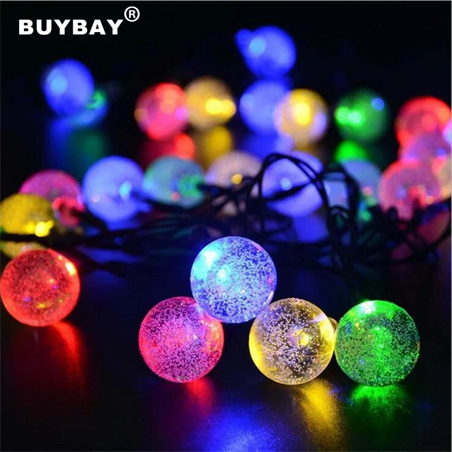 

Solar LED String lamp ball Fairy Holiday light Strip Decor outdoor Garden Lawn Wedding X'mas Party solar string Ambiance light