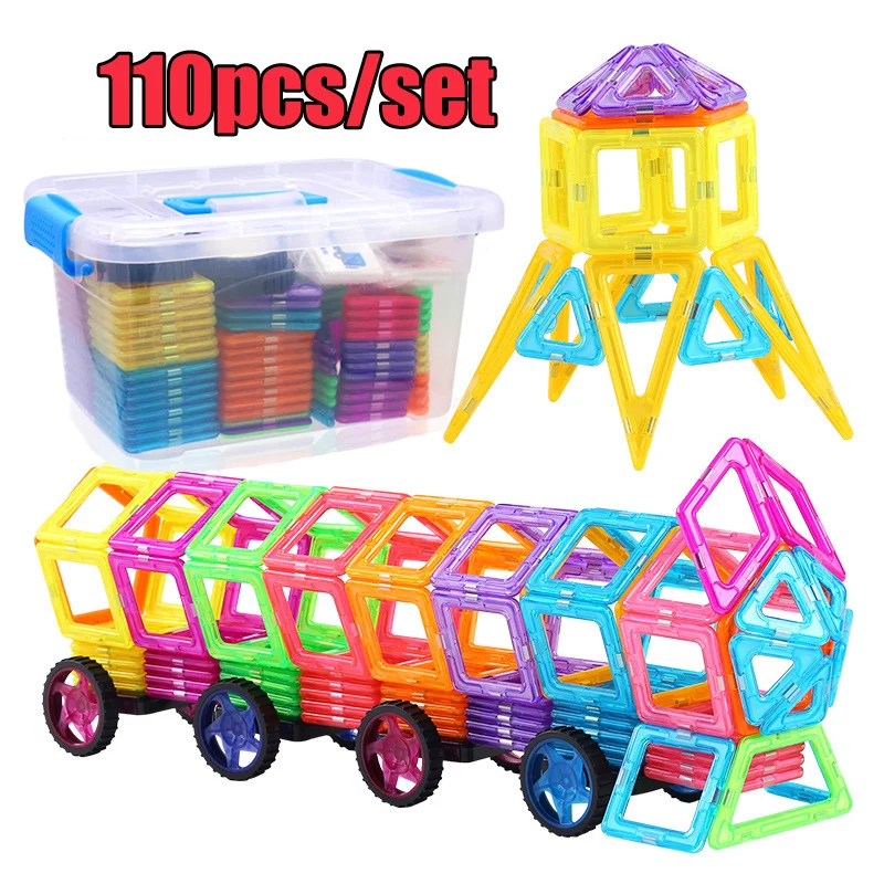 110pcs Mini Size Magnetic Designer Magnet Building Blocks Educational Magnetic Constructor Toys Children Gifts magnetic building blocks,magnetic assembly toy