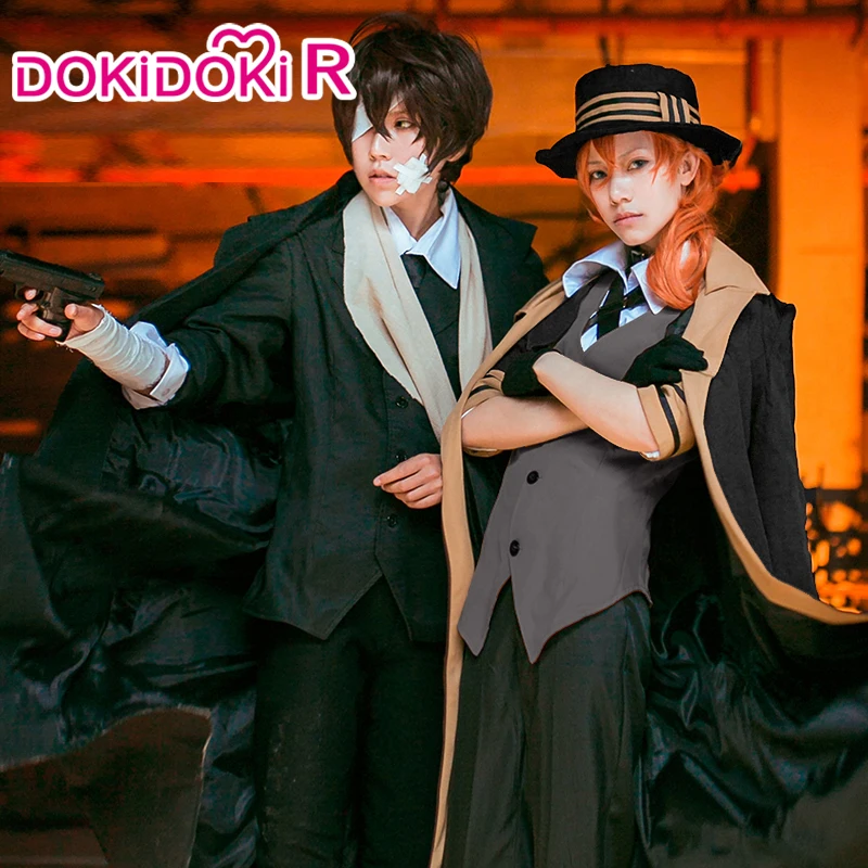 DokiDoki-R аниме Банго бродячие гоги Косплей Nakahara Chuuya костюм Банго бродячие гоги дазай Осаму Косплей Костюм Nakahara Chuuya