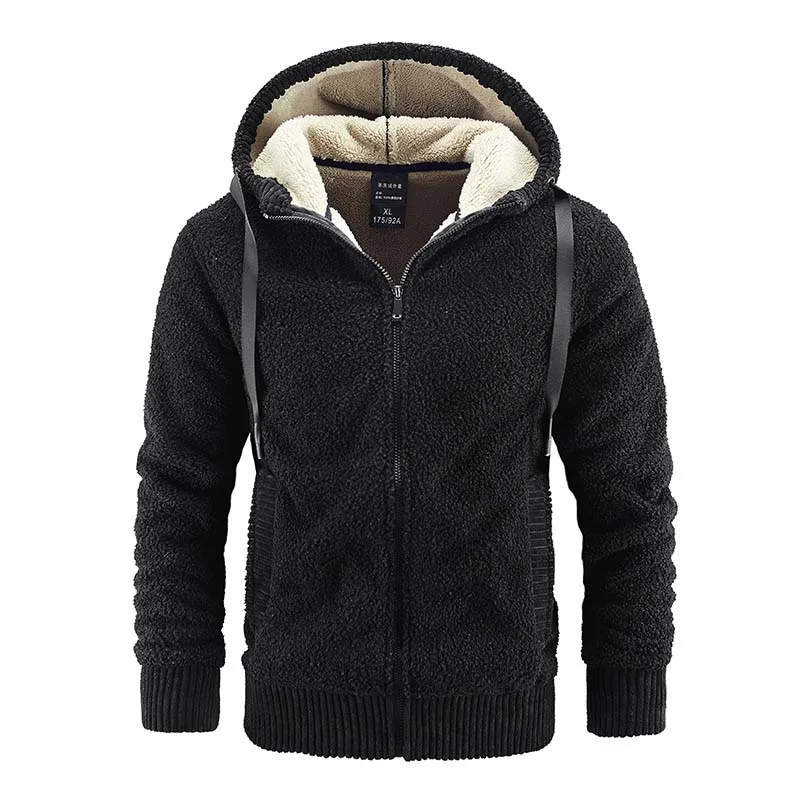 Mcikkny Men Warm Winter Hoodies Cardigan Fleece Lined Sweater Coats Male Knitted Clothing For Autumn (8)