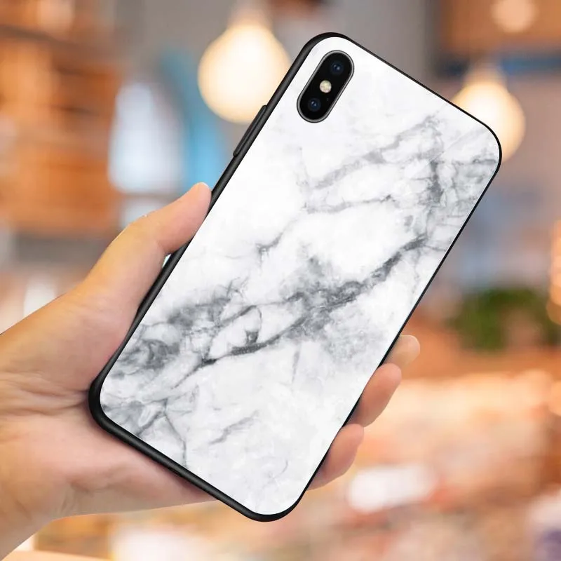 Мраморные стеклянные чехлы для телефонов Xiaomi mi 9T Pro mi 9 8 SE A2 Lite чехол для Red mi K20 Pro Note 7 6 5 Pro 6A закаленное стекло чехол - Цвет: 6