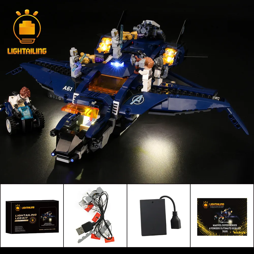 

LIGHTAILING Led Light Up Kit For Avengers Ultimate Quinjet Building Block Light Set Compatible With 76126