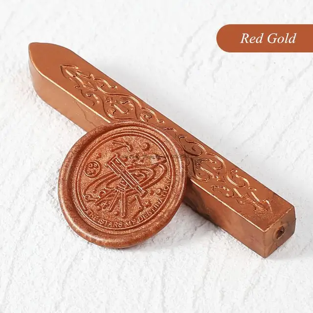 24 Colors Flower Seal Wax DIY Card Invitations Envelope Retro Wax Seal Stamp Wax Seal Magic Arrow Pattern Wax Stick With Wick Red Gold