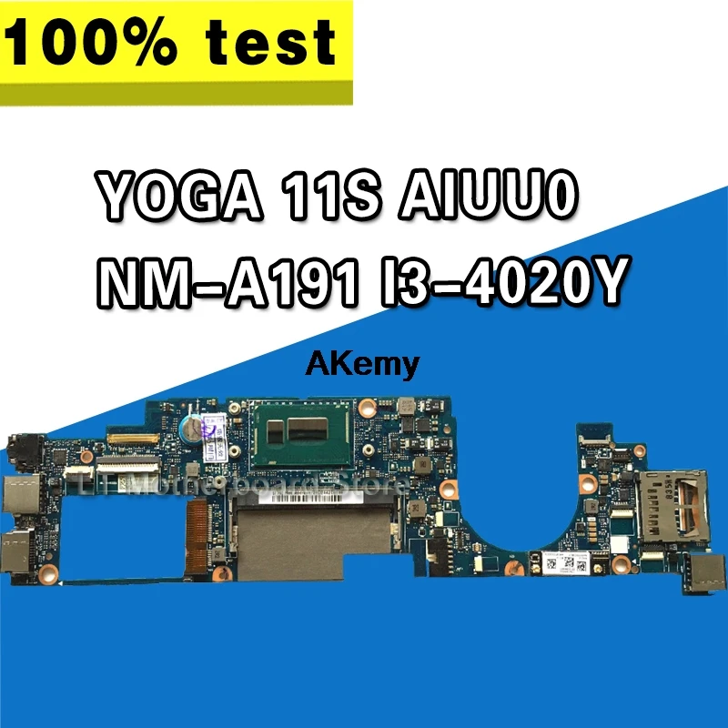 

AIUU0 NM-A191 Laptop motherboard FOR Lenovo Yoga 11s Test original Motherboard FRU:90004932 I3-4020Y