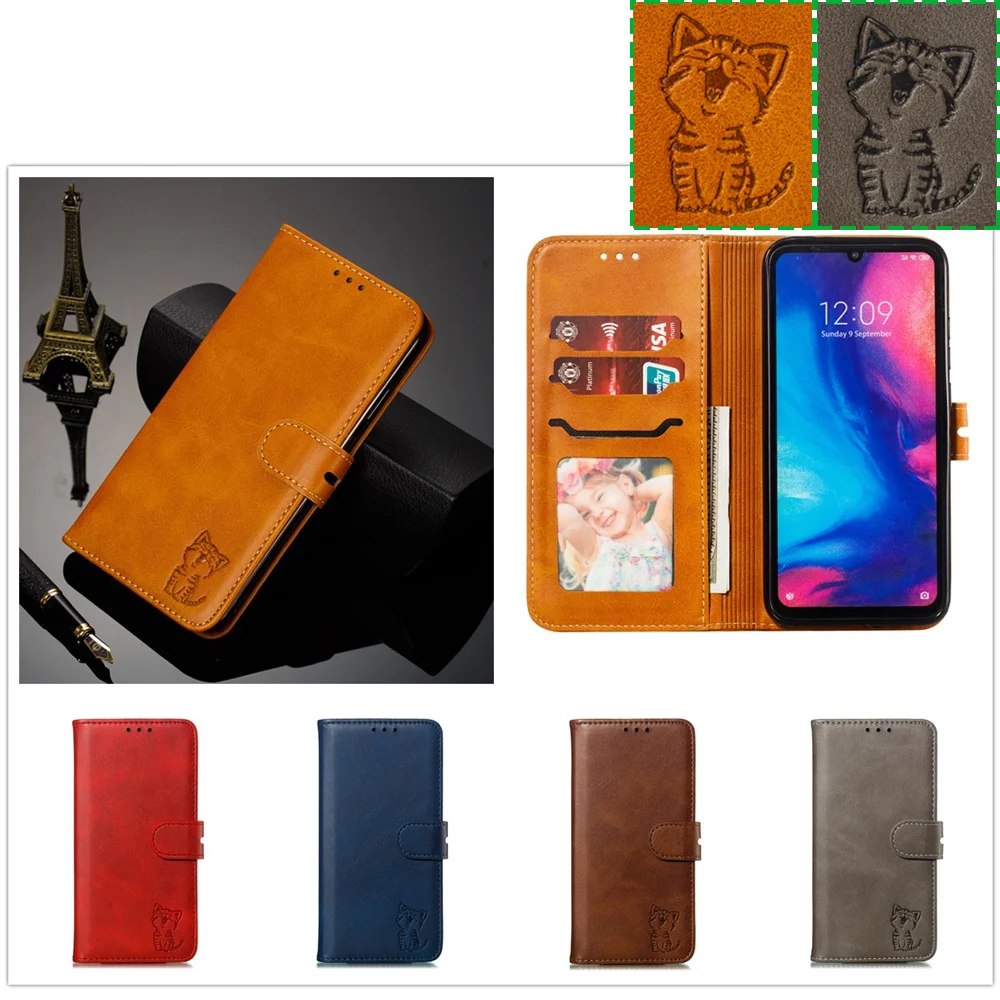 Чехол Lucky Cat для Redmi Note 8 7 Чехол-книжка A Y3 Pro кожаный кошелек Happy Pussy Note8 Note7 7Pro 8Pro