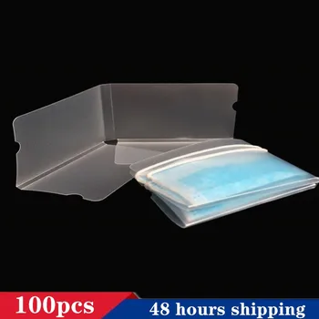 

100 pcs Foldable Mask Folder Container Disposable Windproof Dustproof Face Masks Safe Pollution Free Mask Storage Box Organizer