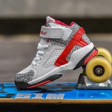 Детские кроссовки для мальчиков Jordan Баскетбольная обувь кроссовки высокие детские спортивные ботинки дышащая противоскользящая спортивная обувь для улицы