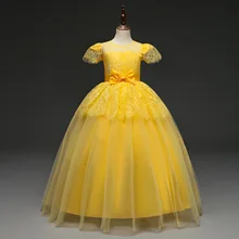 Кружевное платье-пачка принцессы с бантом для девочек свадебное платье для сцены и подиума