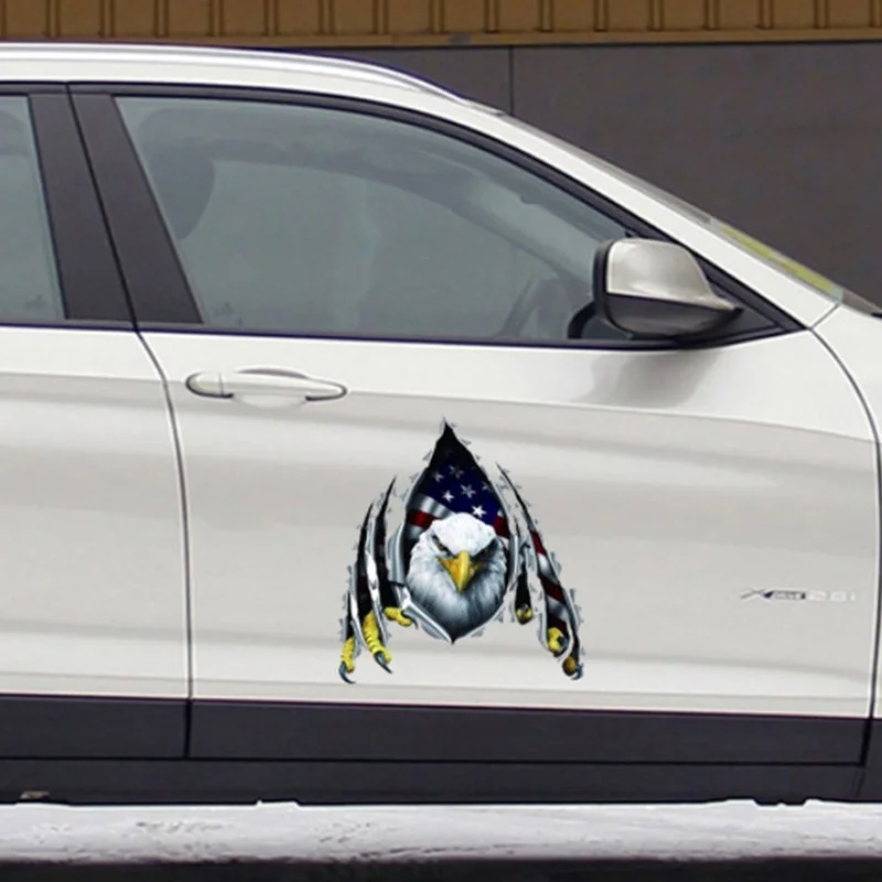 American Flag Eagle Rip Decal Camper RV Motor Home Mural For Auto Car