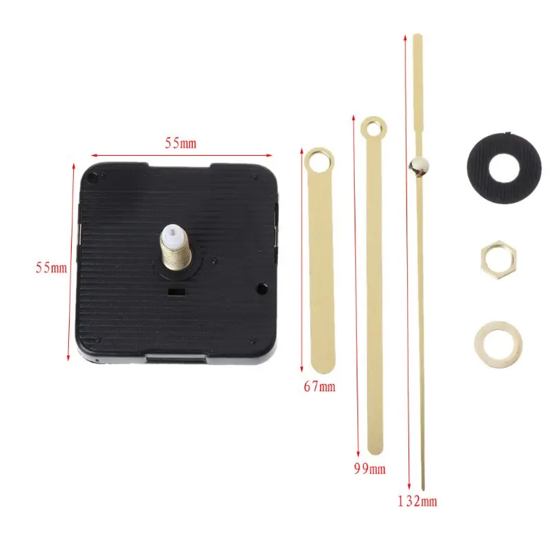 DIY Quartz Clock Movement Mechanism Hands Wall Repair Tools Parts Silent Kit Set Style 43-53