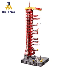 BuildMoc высокое 3073 шт космическая Серия Apollo Saturn V пупочная башня для 21309 Technic строительные блоки кирпичи подарок для детей