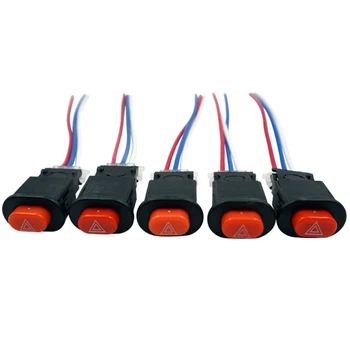 

1pcs Motorcycle Double Flash Switch Hazard Light Switch Button Flash Warning For Scooter Electric Vehicle Emergency Signal Lamp